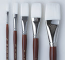 Art Spectrum Series Tf350 White Taklon Flat Brushes