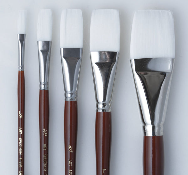 Art Spectrum Series Tf350 White Taklon Flat Brushes#size_1/4 INCH