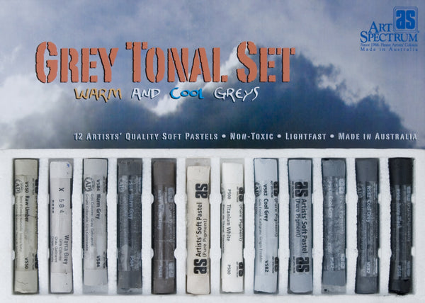 Art Spectrum Art Pastels Set Of 12 Grey Tone
