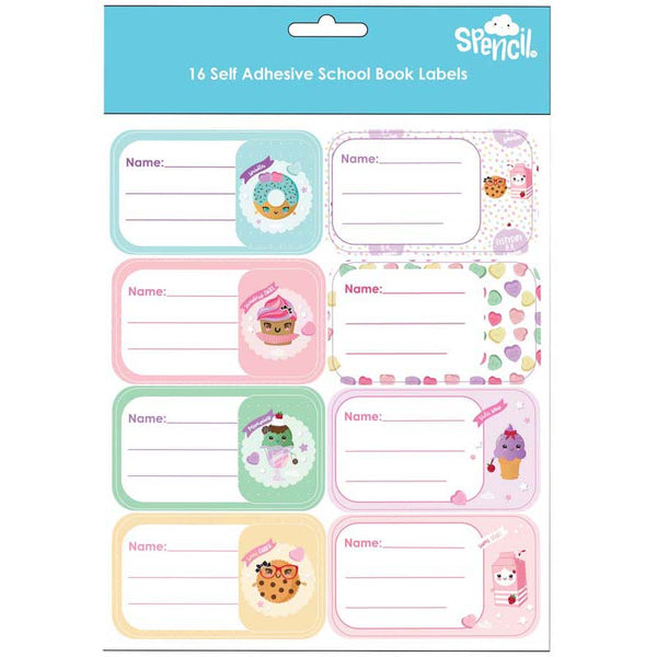 spencil everyday is sundae name & subject labels sheet of 16