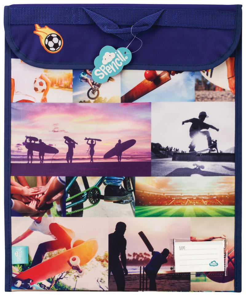 spencil sports collage homework bag 370x450MM