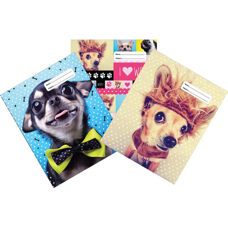Spencil Woof Book Cover Pack 3 Assorted Designs