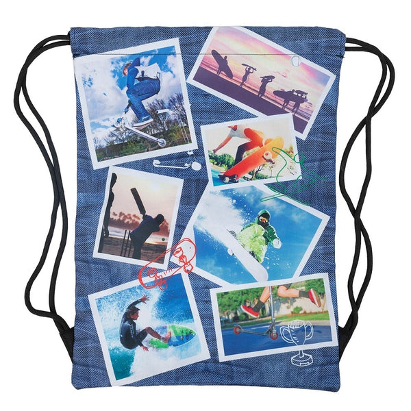 spencil sports collage sports drawstring bag 500 x 370MM
