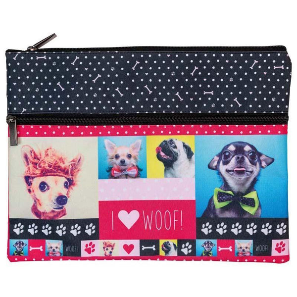 spencil woof pencil case a4 2 zip