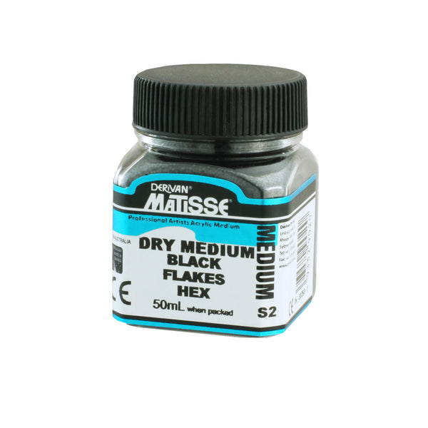 Derivan Matisse Black Flake Hex Dry Medium 50ml