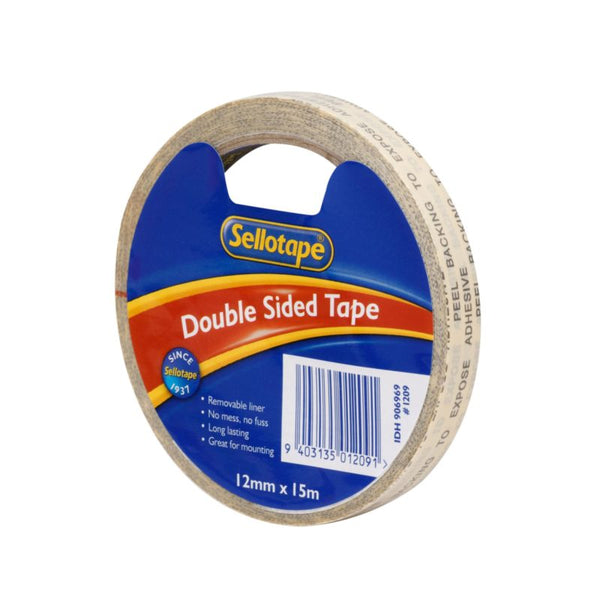 Sellotape 1209 Double-sided Tape 12mmx15m