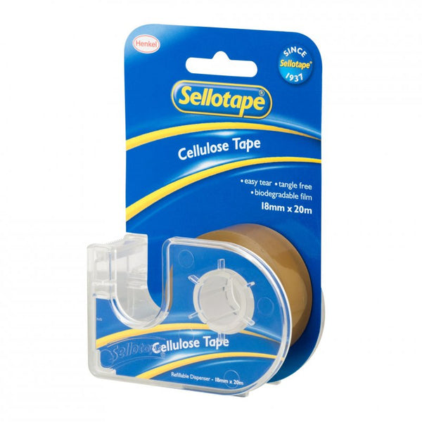 sellotape cellulose tape on dispenser 18MMx20m