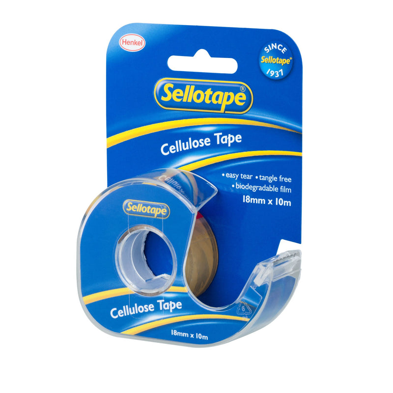 sellotape cellulose tape on dispenser 18MMx10m