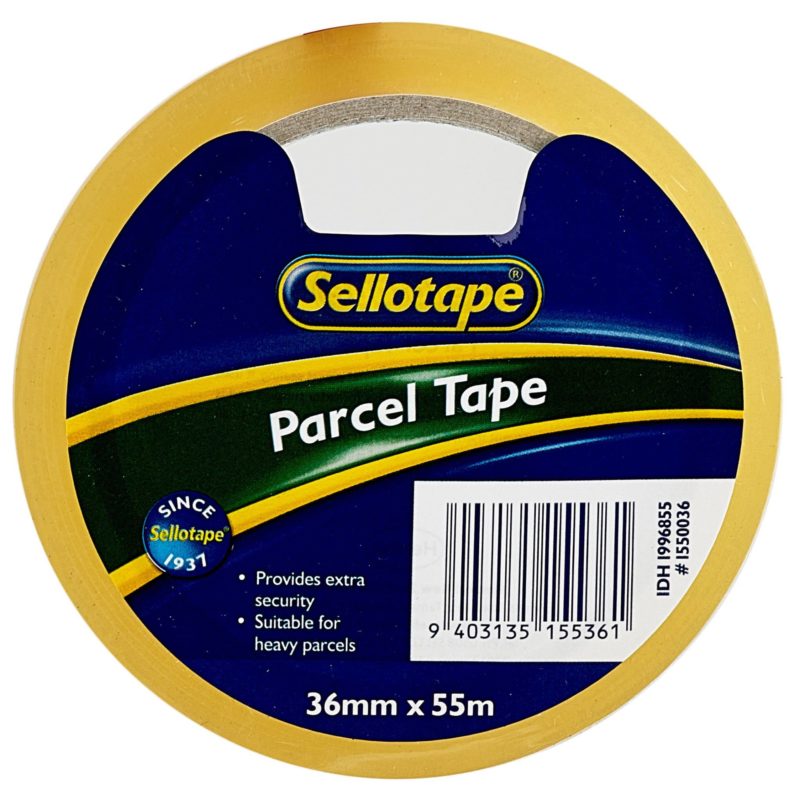 sellotape 1550 parcel packaging tape CLEAR size 55m