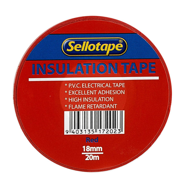 Sellotape 1720r Insulation Red Tape 18mmx20m