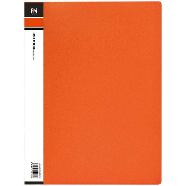 fm display book vivid size a4 20 pocket polypropylene#colour_BURNT ORANGE