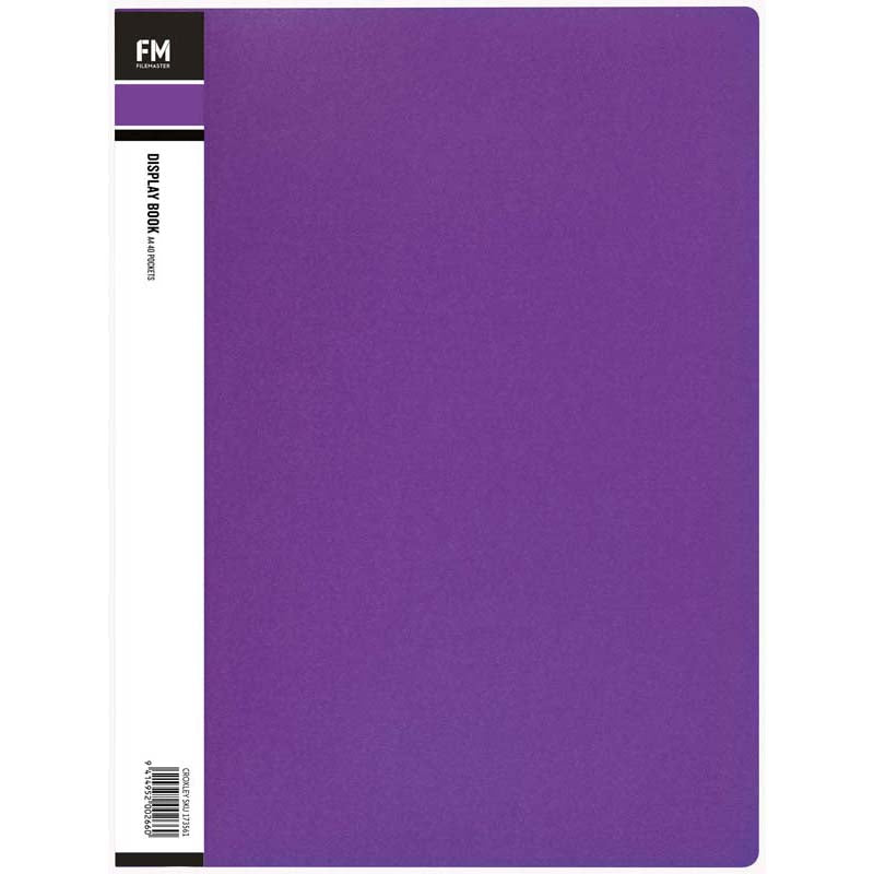 fm display book vivid size a4 40 pocket polypropylene