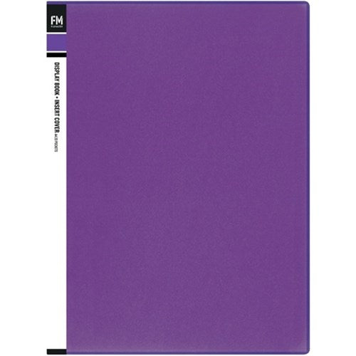 fm display book vivid insert cover 20 pocket size a4 polypropylene