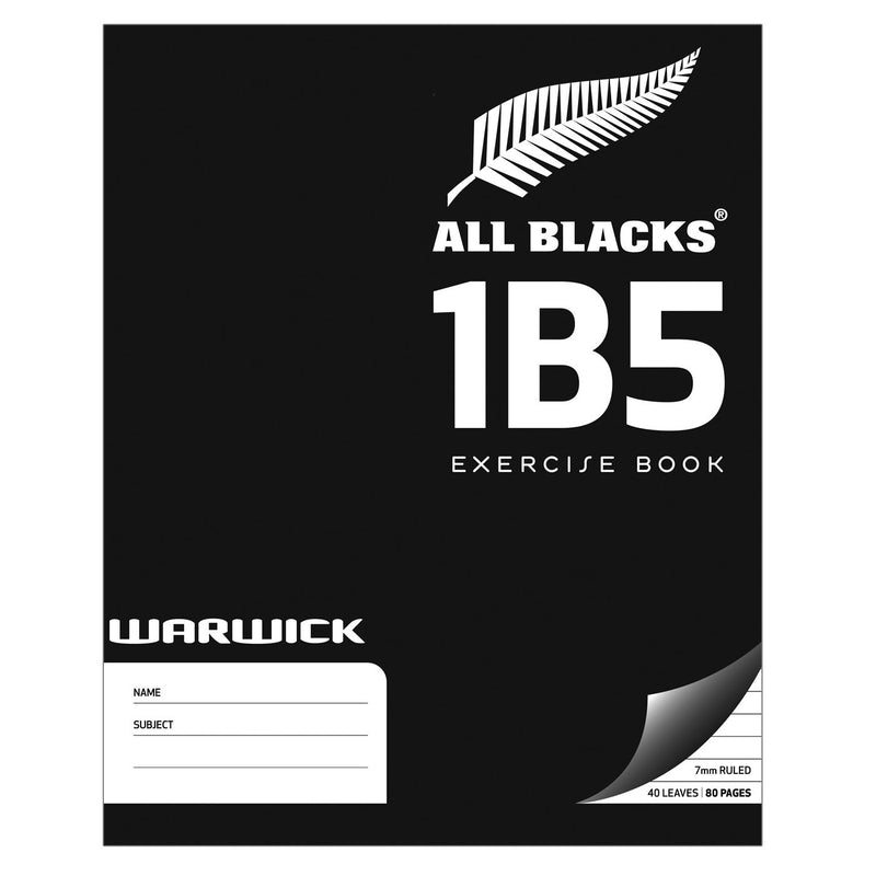 warwick exercise book 1b5 40 leaf all BLACKs ruled 7MM  255x205MM