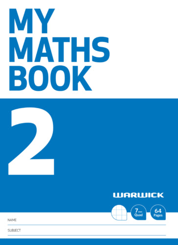 warwick exercise my maths book 2 7MM quad 64 page