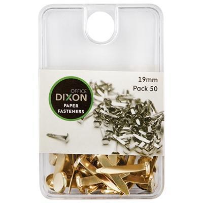 dixon paper fasteners size 19MM PACK OF 50 brass