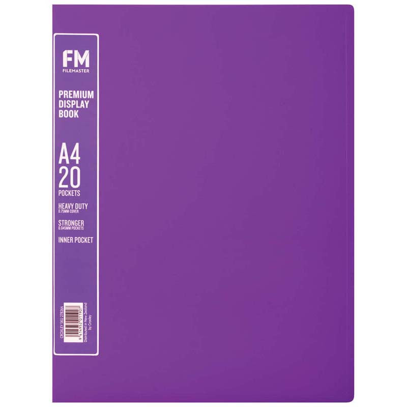 FM A4 Premium Display Book 20 Pocket