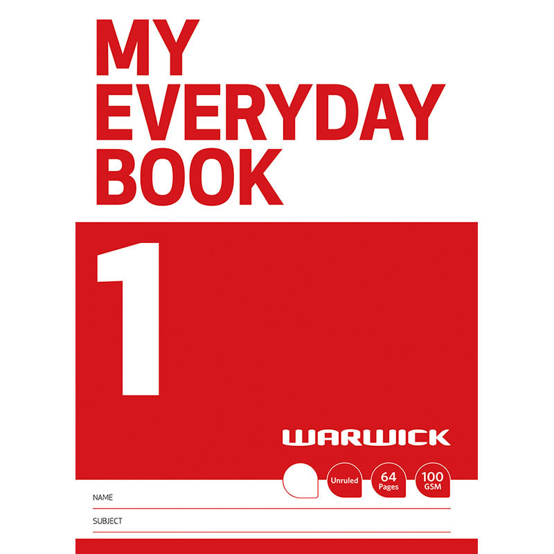 warwick my everyday book 1 unruled 64 page