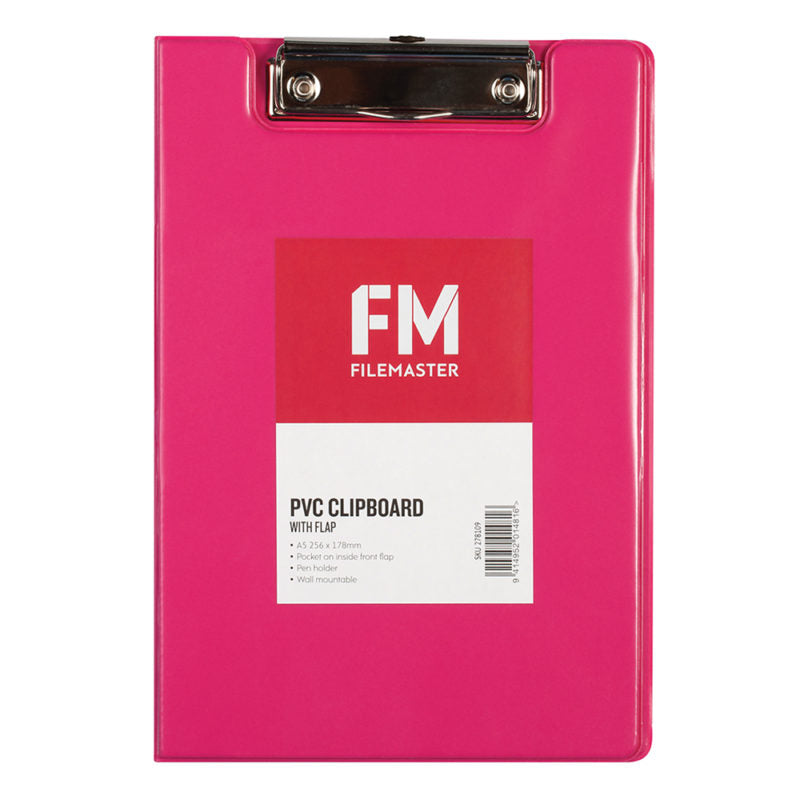 fm pvc clipboard with flap a5