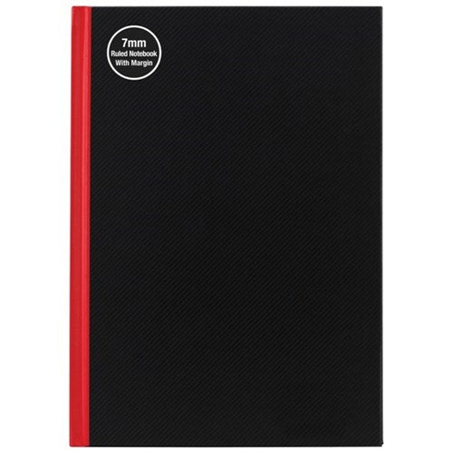 milford notebook 7MM 68gsm with margin RED & BLACK 100 leaf