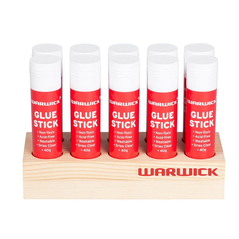 warwick wooden glue stick holder 10 slot