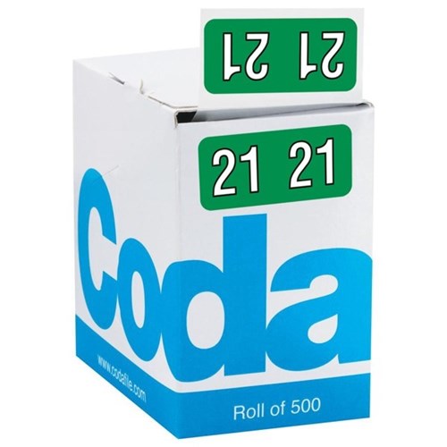 codafile label 19MM year roll of 500