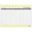 collins contact tracing register pad 245x297MM 50 leaf