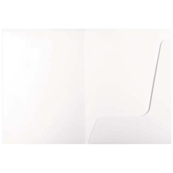 FM Folder Presentation Gloss White 10 Single Pocket Pack 250gsm