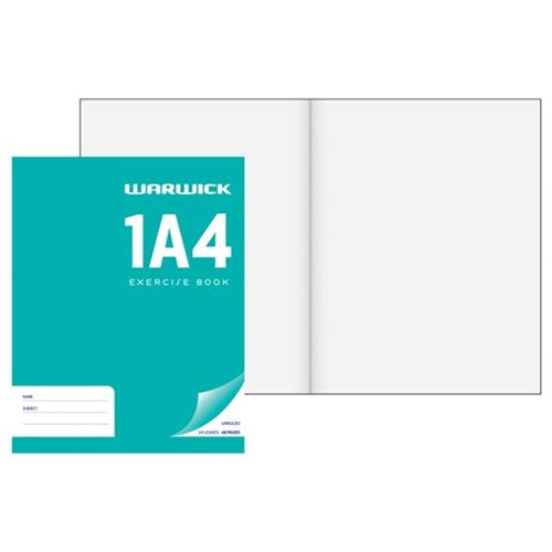 warwick exercise book 1a4 24 leaf unruled 230x180MM