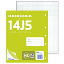 warwick refill 14j5 loose leaf 40 leaf 5MM quad 255x205MM