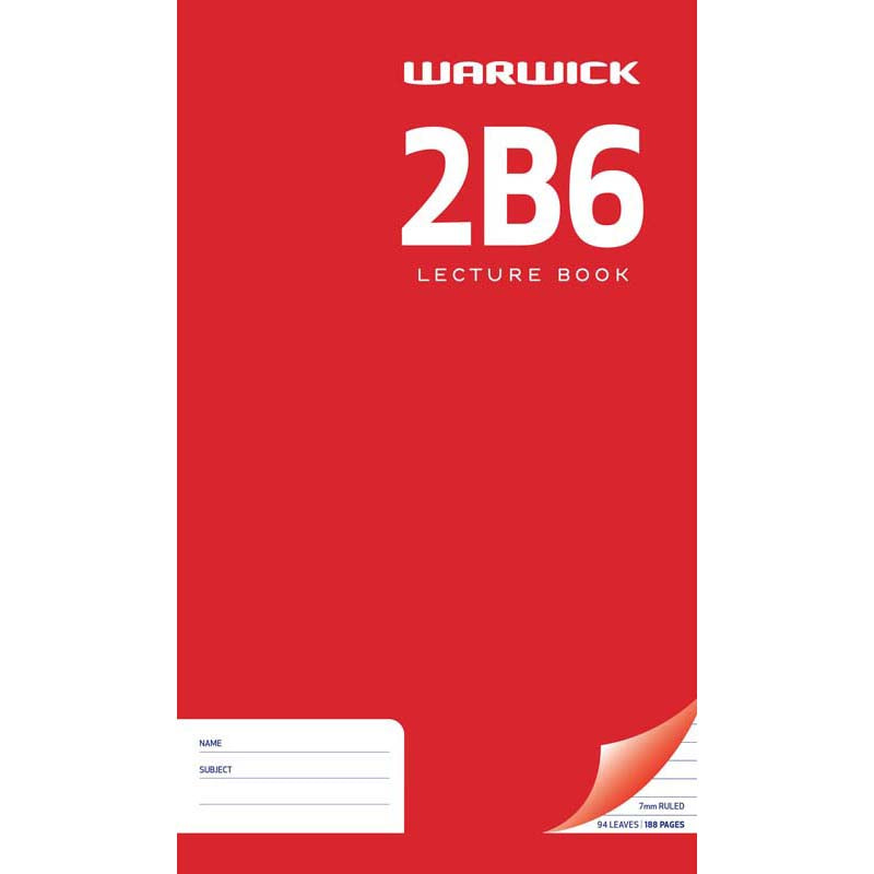 warwick lecture book 2b6 94 leaf ruled 7MM 330x205MM