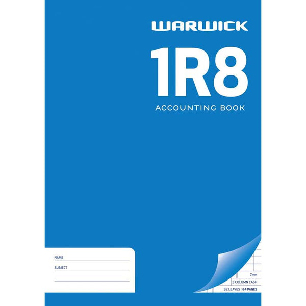 warwick book keeping treble ca 1r8 32 leaf 7MM ruled a4 297x210MM