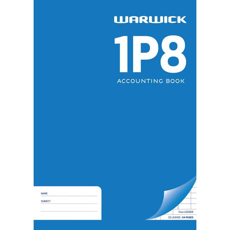 warwick book 1p8 32 leaf a4 ledger accounting