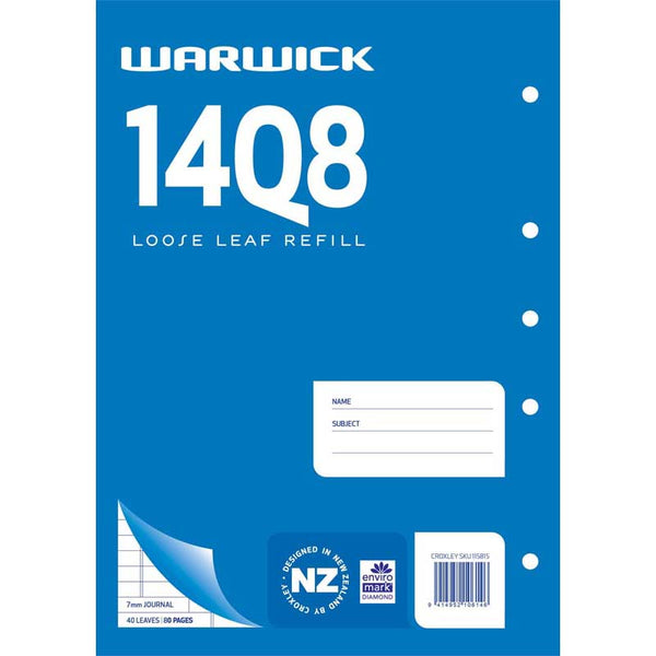 warwick refill 14q8 loose leaf journal 40 leaf a4