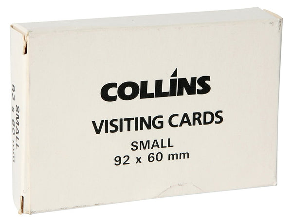collins visiting cards small size 92mm x 60mm packet 52