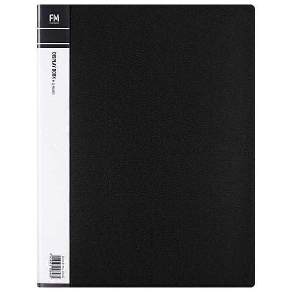 fm display book size a4 20 pocket polypropylene#colour_BLACK