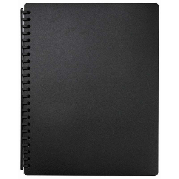 fm display book size a4 refillable 20 pocket polypropylene#colour_BLACK