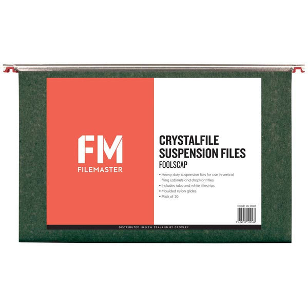 fm file suspension crystalfile GREEN10 pack size foolscap