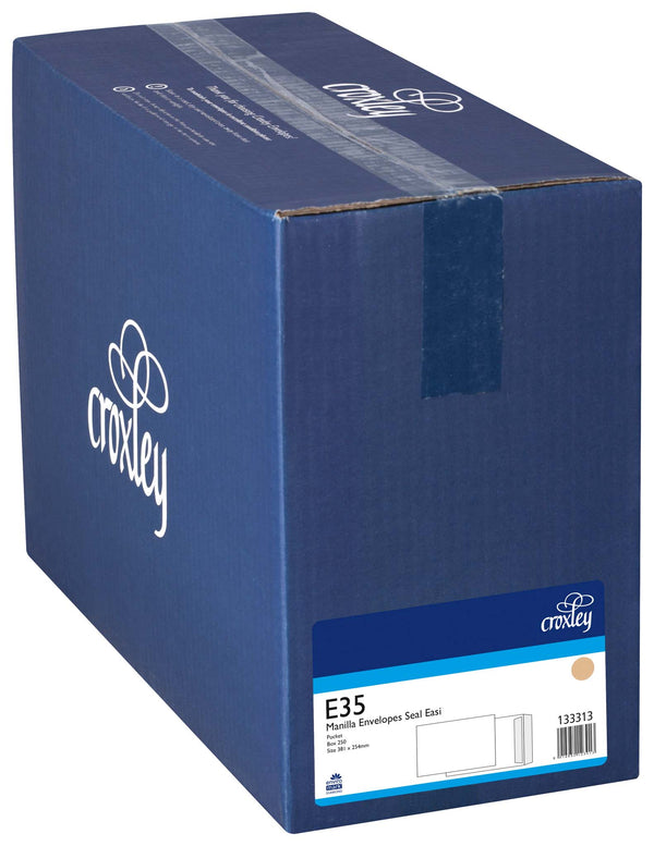 croxley envelope e35 manilla seal easi pocket box of 250
