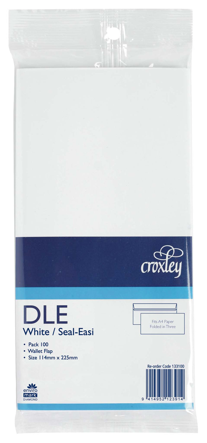 croxley envelope dle seal easi 100 pack