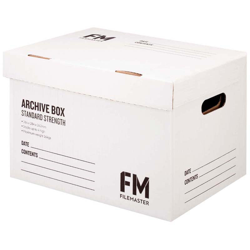 fm box archive sTANdard strength size 384MM x 284MM x 262MM (inside measure)