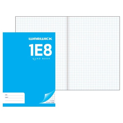 warwick exercise book 1e8 36 leaf a4 quad 7MM