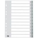 fm indices size a4 12 tab jan-dec GREY polypropylene