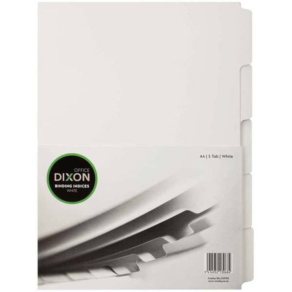 dixon binding indices a4 white#tabnumber_5
