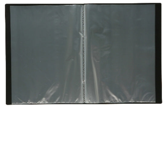 fm display book BLACK insert cover 10 pocket size a4 polypropylene