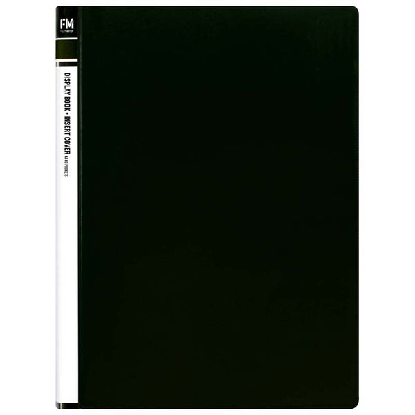 fm display book insert cover 40 pocket size a4 polypropylene#colour_BLACK