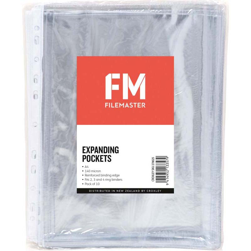 FM Pocket Expanding A4 10 Pack