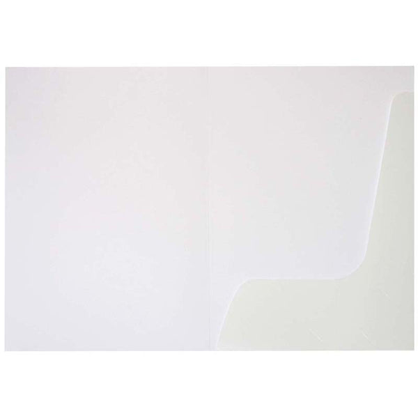 FM Folder Presentation Gloss White 50 Single Pocket Pack 250gsm