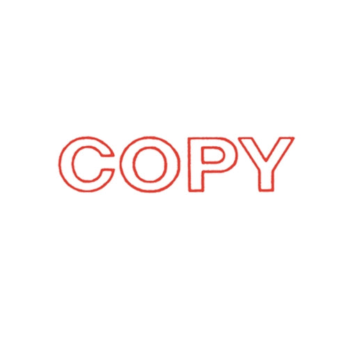 dixon "copy" stamp 010 - RED pre inked