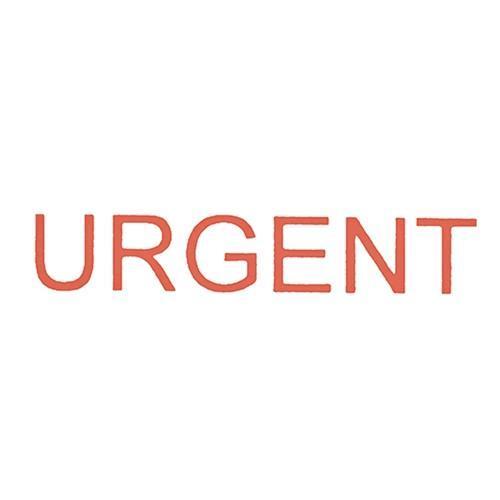 dixon "urgent" stamp 041 - RED pre inked